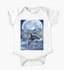 DOLPHIN & MOON Fantasy Art Poster One Piece - Short Sleeve