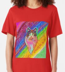 Abstract cat Slim Fit T-Shirt
