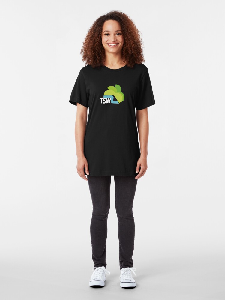 Alternate view of TSW Television South West retro logo Slim Fit T-Shirt