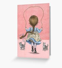 skipping girl Greeting Card
