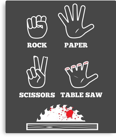 Rock Paper Scissors Table Saw Svg