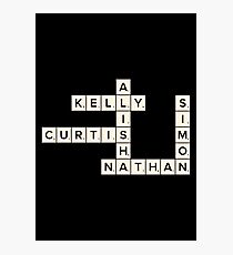 Misfits Characters Scrabble Photographic Print