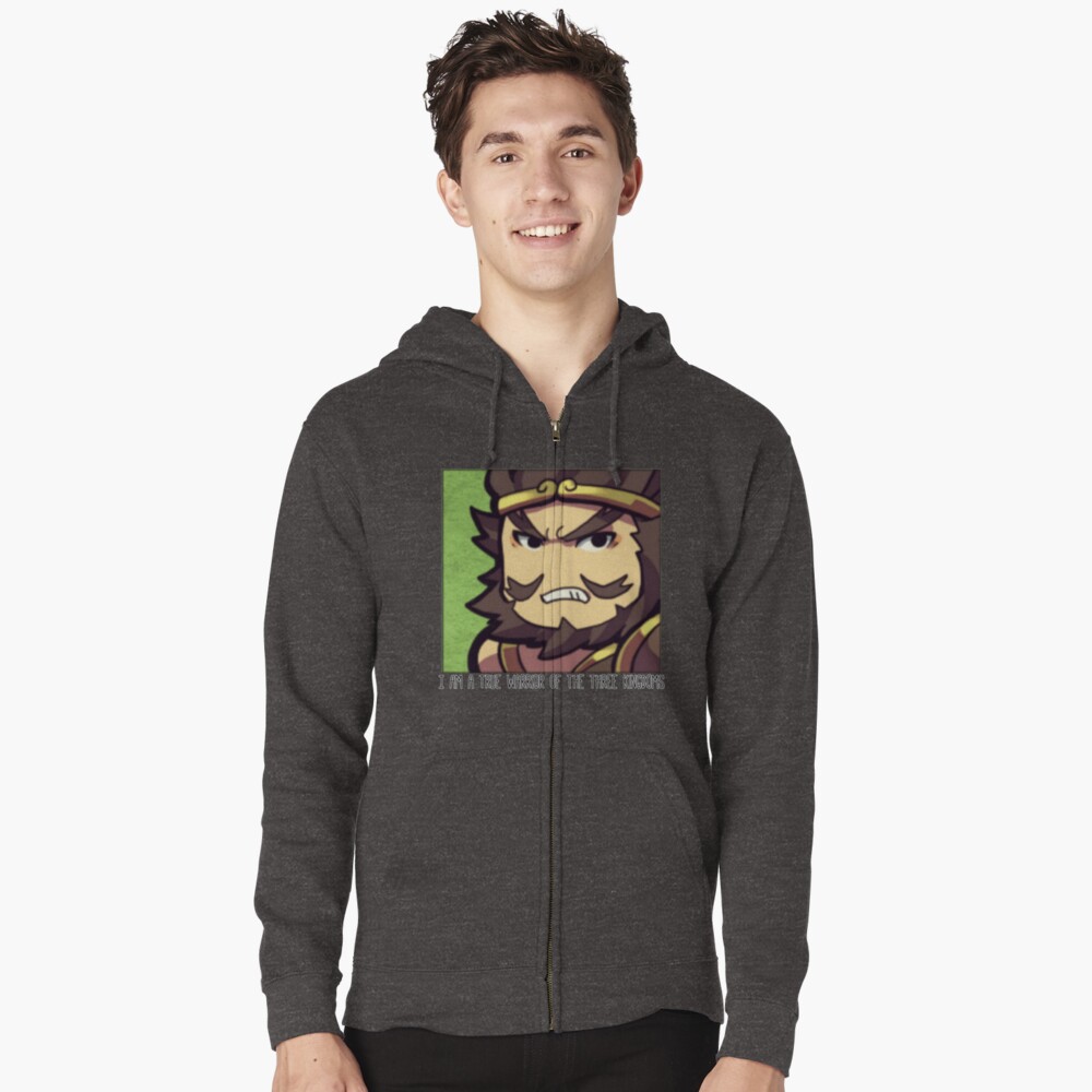 Dynasty Warriors Zhang Fei of Shu chibi Zipped Hoodie