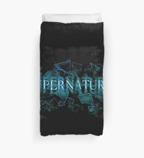 Supernatural text glass shatter 3 Duvet Cover