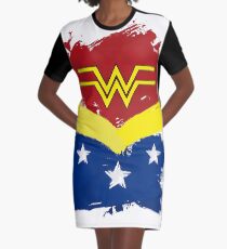 Wonder Painted Woman Graphic T-Shirt Dress