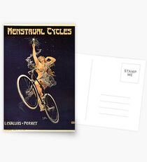 Vintage Bicycle Poster Parody - Menstrual Cycles Postcards
