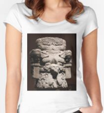 #NationalAnthropologyMuseum #PolancoChapultepec #MiguelHidalgo #MexicoCity #Mexico #CentralAmerica #mexicanculture #mexicanethnicity #sculpture #art #statue #religion #ancient #veil #god #portrait Women's Fitted Scoop T-Shirt