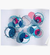 stitched circles Poster