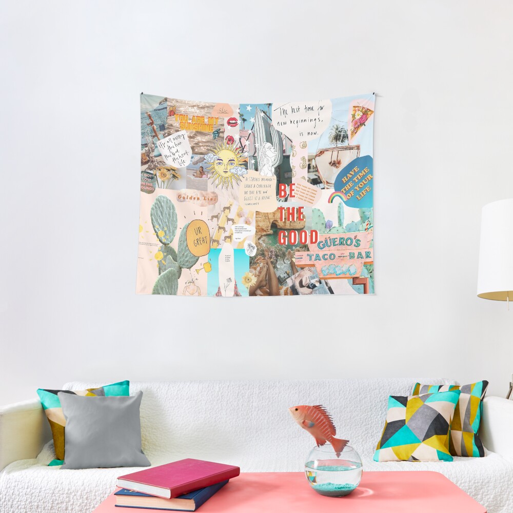 SUMMER COLLAGE TAPESTRY - PHONE CASE Tapestry