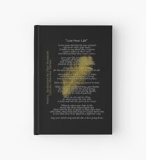 "Live Your Life" Golden feather by Chief Tecumseh Hardcover Journal