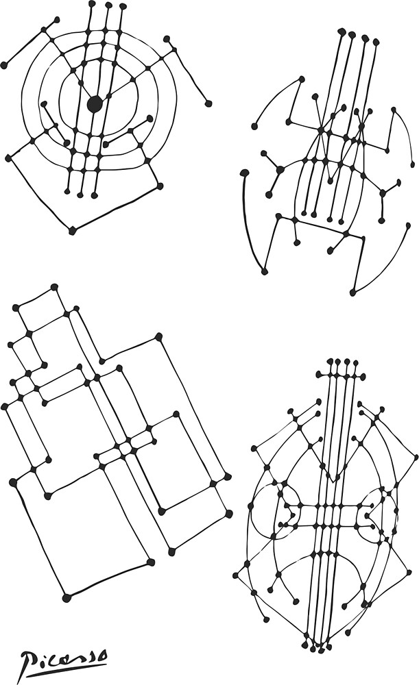 Constelaciones de Pablo Picasso Dibujos en tinta Bocetos de ...