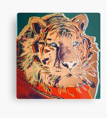 Lienzo metálico Tigre siberiano - Andy Warhol