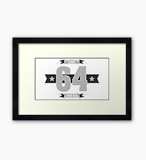B-day 64 (Light&Darkgrey) Framed Print