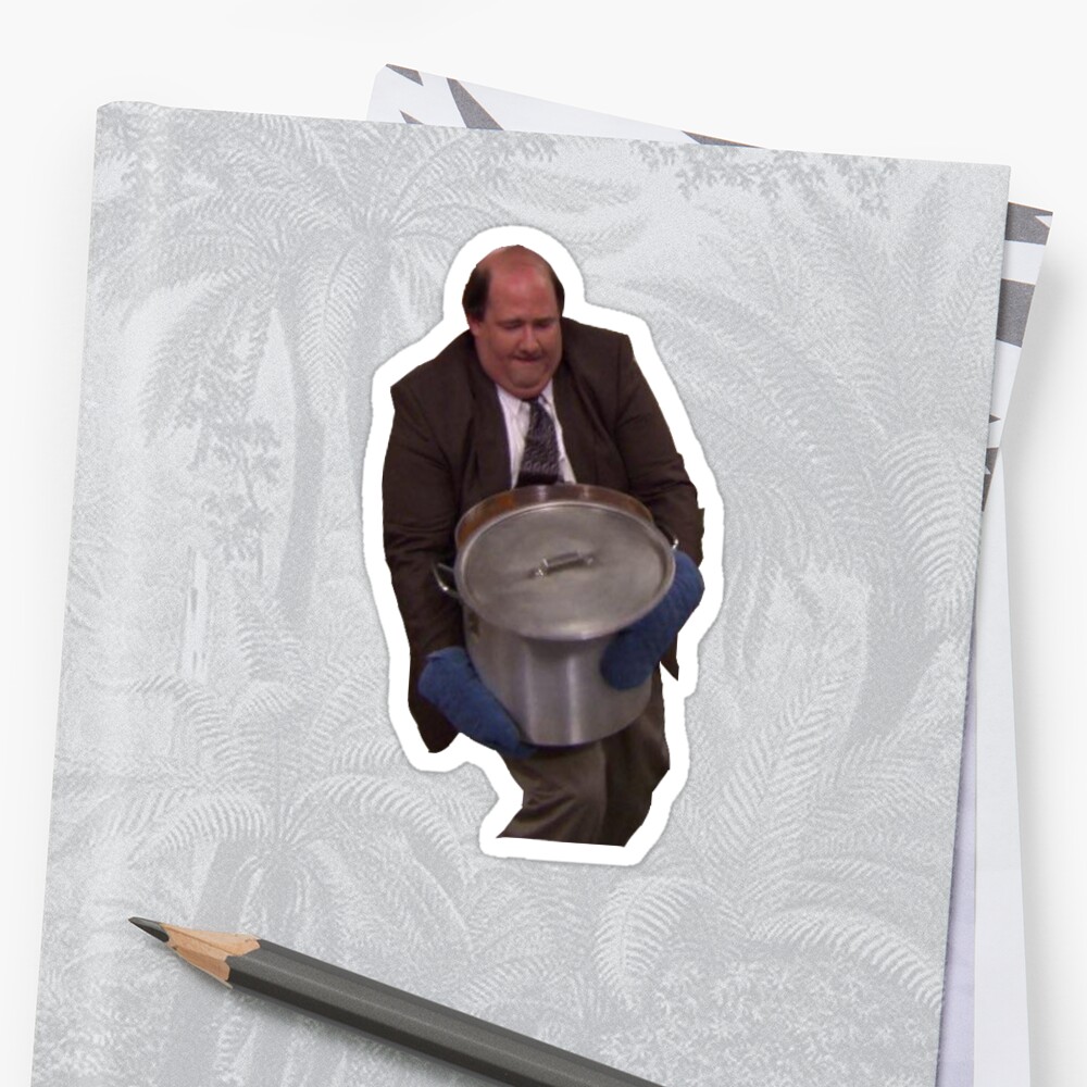 "Kevin Spills his Chili The Office" Sticker by panorarnic | Redbubble