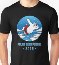 Lustiges Eisbär-Plunge-Winter-Schwimmen-T-Shirt Slim Fit T-Shirt