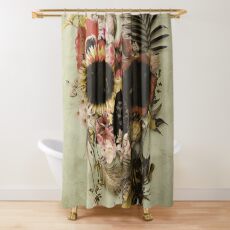 Garden Skull Light Shower Curtain