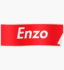 Hello My Name Is Enzo Name Tag Poster