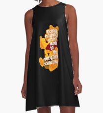 Doing nothing bear A-Line Dress