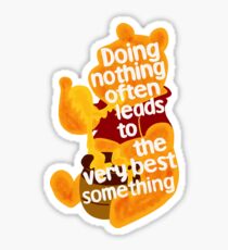 Doing nothing bear Sticker
