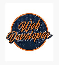 Web Developer Logo Photographic Print