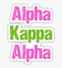 Alpha Kappa AKA Alpha - Pink & Green Sticker