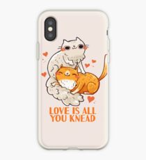 Cute Cats - Love is all you knead iPhone Case