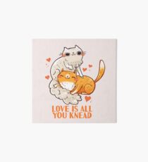 Cute Cats - L'amour est tout ce que vous pétrir Impression rigide
