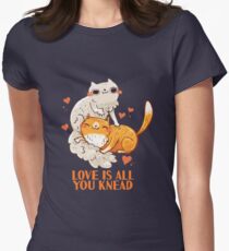 Cute Cats - Love is all you knead Women's Fitted T-Shirt