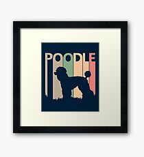 Poodle Dog Silhouette Framed Print
