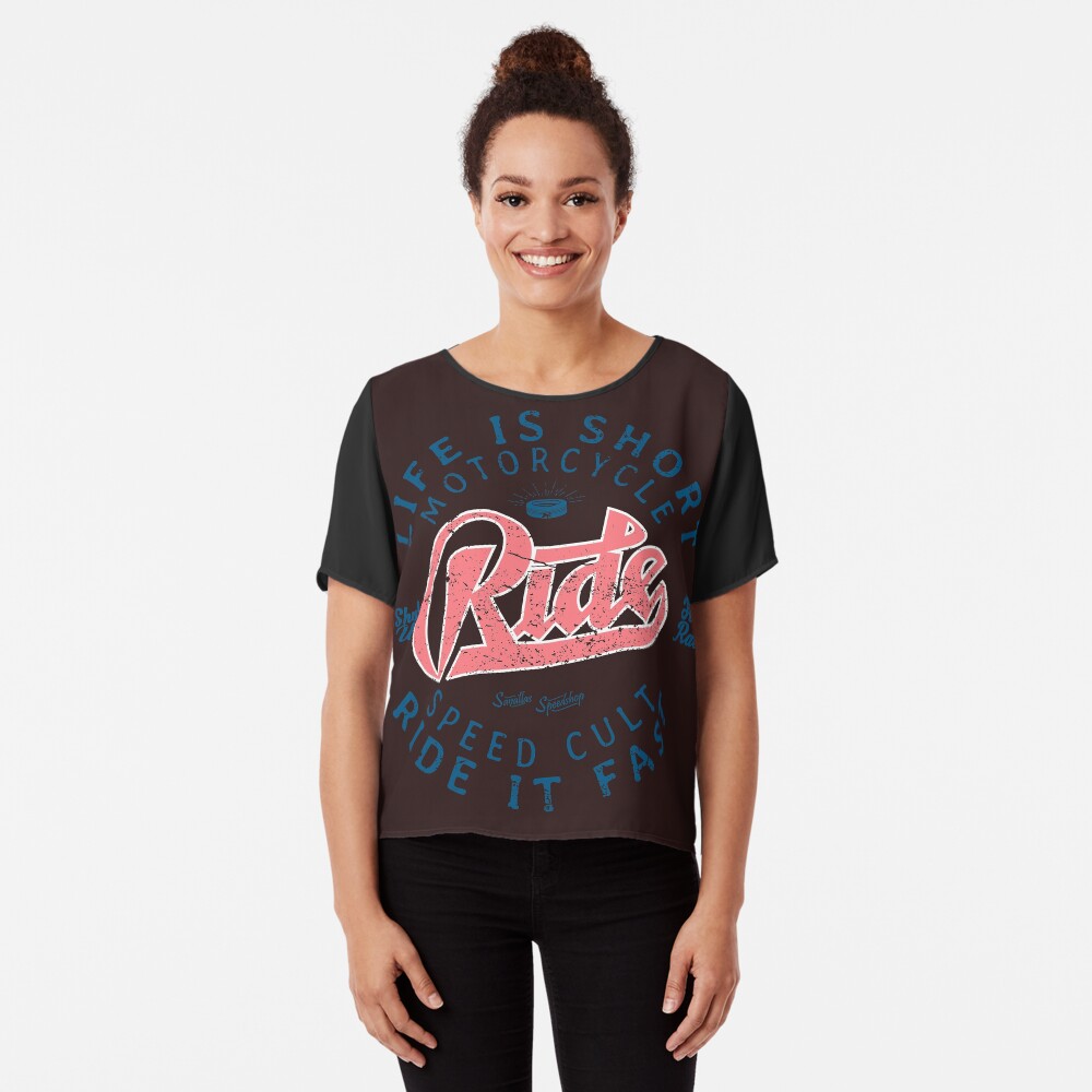 Motorcycle Speed Cult Chiffon Top