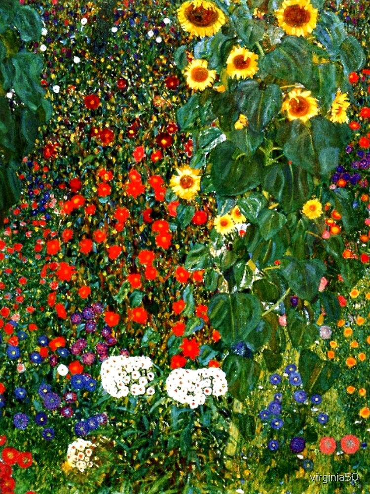 Klimt - Farm Garden with Sunflowers by virginia50