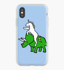 Einhorn Reiten Triceratops iPhone-Hülle & Cover