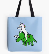 Bolsa de tela Unicorn Riding Triceratops