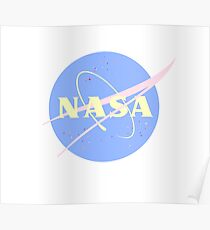 Póster logo pastel nasa