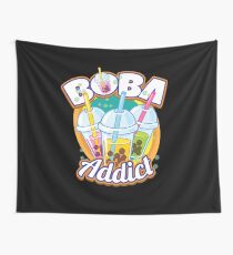 Funny Boba Drink Gift for Asian Bubble Tea Drinkers Taiwanese Tapioca Balls Sweet Drink Wall Tapestry