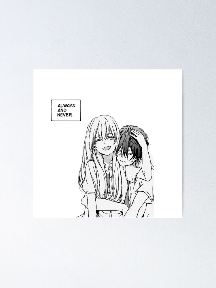 Cute Anime Couple Poster By Bpho21 Redbubble