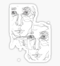 Surrounded and Surrounded by Lines Sticker