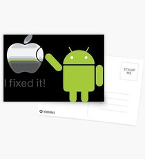 Apple Android I Fixed It Postcards