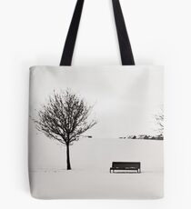 Urban Winter - Hogganfield Loch, Glasgow, Scotland, UK Tote Bag