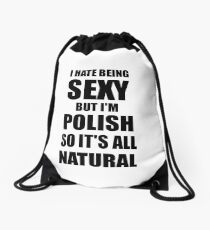 Sexy Polish Husband Boyfriend Wife Poland Pride Funny Gift Drawstring Bag