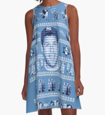 Adam Sandler Hanukkah Song Lyrics Ugly Christmas Sweater A-Line Dress