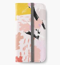 Randalieren! // Abstrakte Muster Minimal Scribble iPhone Flip-Case/Hülle/Klebefolie