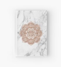 Roségold Mandala auf Marmor Notizbuch