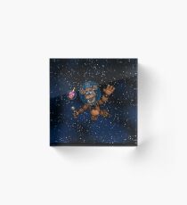 Freddy Fazbear in Space! - FNAF Pixel art Acrylic Block