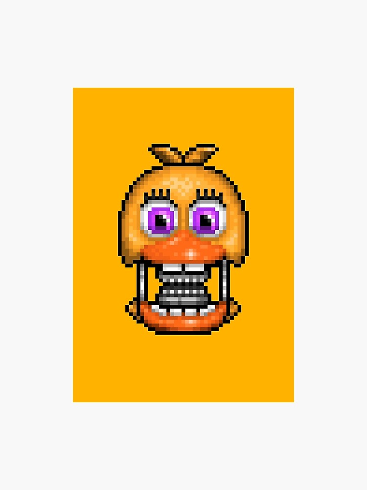 Adventure Withered Chica Fnaf World Pixel Art Photographic Print - 