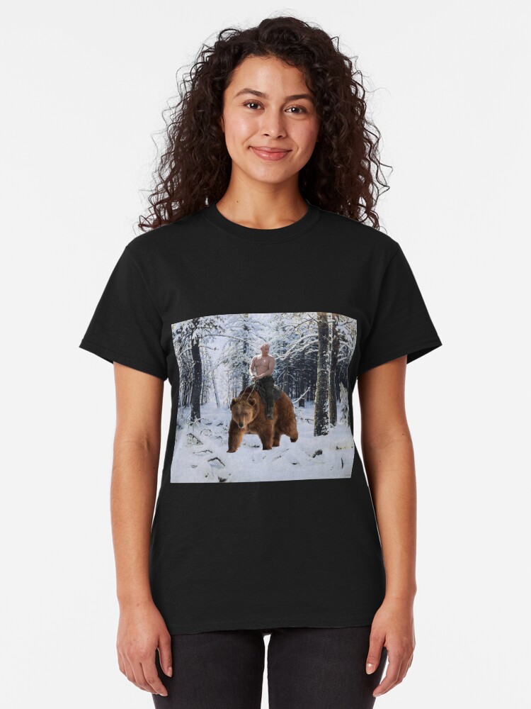 Vista alternativa de Camiseta clásica Putin en un oso