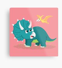 Trixie Triceratops Metal Print