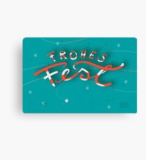 FROHES FEST - mit Sternchen Leinwanddruck