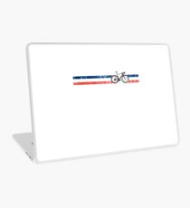 French Cyclist Flag France Bike Racing Bicyclist Black Laptop Skin