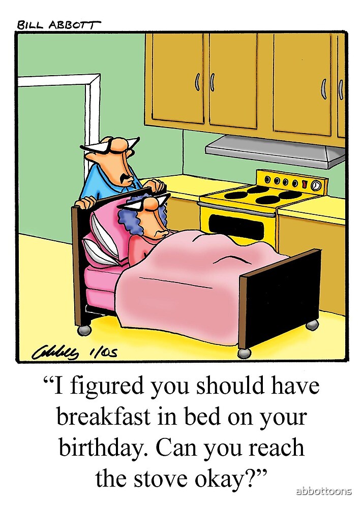 Funny Husband Wife Birthday Humorous Art Cartoon